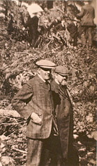 Sir Alfred Smithers (Grand Trunk chairman) with Charles M. Hays at Swanson, B.C. in 1910. (Images are provided for educational and research purposes only. Other use requires permission, please contact the Museum.) thumbnail