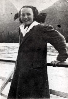 Jean Grant Kilpatrick, age 13, on a river boat. (Images are provided for educational and research purposes only. Other use requires permission, please contact the Museum.) thumbnail