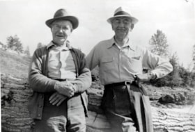 J.W. Turner and Jim Kennedy of Seattle, two original settlers of Smithers. (Images are provided for educational and research purposes only. Other use requires permission, please contact the Museum.) thumbnail