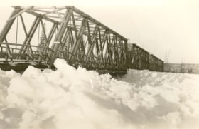 Ice taking Bulkley Bridge out. (Images are provided for educational and research purposes only. Other use requires permission, please contact the Museum.) thumbnail