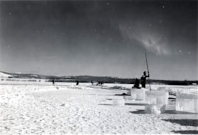 Cutting ice out of Lake Kathlyn. (Images are provided for educational and research purposes only. Other use requires permission, please contact the Museum.) thumbnail