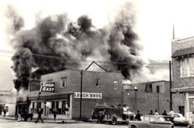 Fire at Rootman Apartments. (Images are provided for educational and research purposes only. Other use requires permission, please contact the Museum.) thumbnail