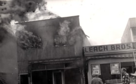 Fire at Smithers Confectionary and Meadowland Inn. (Images are provided for educational and research purposes only. Other use requires permission, please contact the Museum.) thumbnail