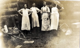 Four unidentified camp cooks. (Images are provided for educational and research purposes only. Other use requires permission, please contact the Museum.) thumbnail