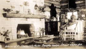 Interior of the Community House, Douglas Lodge, Stuart Lake, B.C.. (Images are provided for educational and research purposes only. Other use requires permission, please contact the Museum.) thumbnail