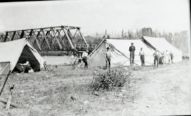 Construction of Bulkley Bridge.. (Images are provided for educational and research purposes only. Other use requires permission, please contact the Museum.) thumbnail