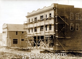 The Bulkley Hotel under construction. (Images are provided for educational and research purposes only. Other use requires permission, please contact the Museum.) thumbnail