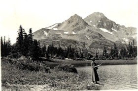 Ethel Barwise fishing at Silvern Lake. (Images are provided for educational and research purposes only. Other use requires permission, please contact the Museum.) thumbnail