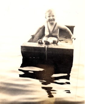 Allan Kilpatrick on Lake Kathlyn. (Images are provided for educational and research purposes only. Other use requires permission, please contact the Museum.) thumbnail
