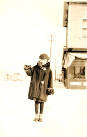 Margaret Bowland in her winter clothes. (Images are provided for educational and research purposes only. Other use requires permission, please contact the Museum.) thumbnail