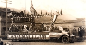 Canadian Legion parade float. (Images are provided for educational and research purposes only. Other use requires permission, please contact the Museum.) thumbnail