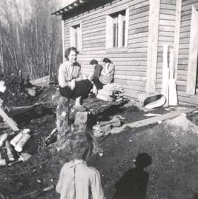 First home in South Hazelton being built. (Images are provided for educational and research purposes only. Other use requires permission, please contact the Museum.) thumbnail