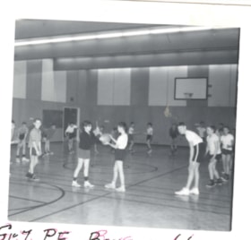 Grade 7 boys' P.E. class. (Images are provided for educational and research purposes only. Other use requires permission, please contact the Museum.) thumbnail