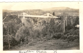 Hagwilget Bridge. (Images are provided for educational and research purposes only. Other use requires permission, please contact the Museum.) thumbnail