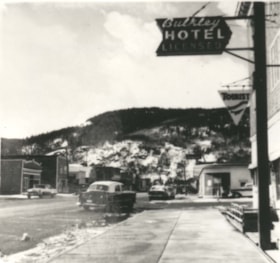 Corner of Main Street and Third Avenue, Smithers, B.C.. (Images are provided for educational and research purposes only. Other use requires permission, please contact the Museum.) thumbnail