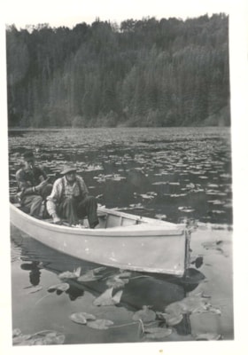 Joe Adams and unidentified man on Chapman Lake. (Images are provided for educational and research purposes only. Other use requires permission, please contact the Museum.) thumbnail