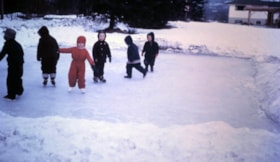 Kids skating on pond. (Images are provided for educational and research purposes only. Other use requires permission, please contact the Museum.) thumbnail