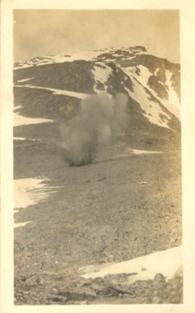 Dynamite blowing up the Grant claim. (Images are provided for educational and research purposes only. Other use requires permission, please contact the Museum.) thumbnail