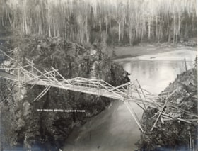 Hagwilget Bridge, Bulkley River. (Images are provided for educational and research purposes only. Other use requires permission, please contact the Museum.) thumbnail
