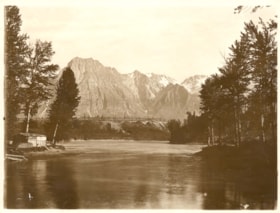 View of Rocher de Boule Mountain, Hagwilget, B.C.. (Images are provided for educational and research purposes only. Other use requires permission, please contact the Museum.) thumbnail