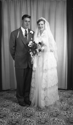 Don Herman and Yateve Swift wedding photo. (Images are provided for educational and research purposes only. Other use requires permission, please contact the Museum.) thumbnail