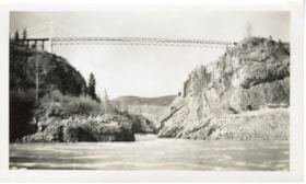 Hagwilget Bridge, Hagwilget, B.C.. (Images are provided for educational and research purposes only. Other use requires permission, please contact the Museum.) thumbnail