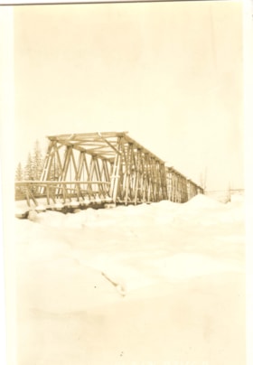 Bulkley River Bridge postcard. (Images are provided for educational and research purposes only. Other use requires permission, please contact the Museum.) thumbnail