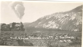 First G.T.P. engine through Smithers BC. (Images are provided for educational and research purposes only. Other use requires permission, please contact the Museum.) thumbnail
