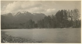 Bulkley River with view of Hudson Bay Mountain. (Images are provided for educational and research purposes only. Other use requires permission, please contact the Museum.) thumbnail