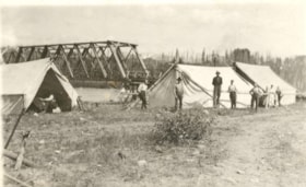 Construction of Bulkley Bridge. (Images are provided for educational and research purposes only. Other use requires permission, please contact the Museum.) thumbnail