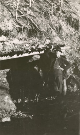 Jack McNeil at Betty Coal Mine, near Telkwa. (Images are provided for educational and research purposes only. Other use requires permission, please contact the Museum.) thumbnail