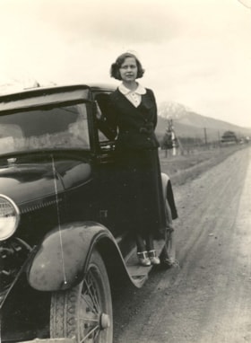 Car with unknown woman. (Images are provided for educational and research purposes only. Other use requires permission, please contact the Museum.) thumbnail