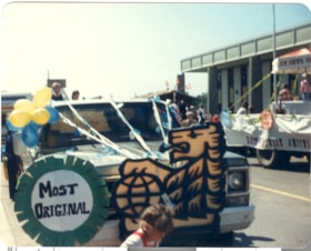 Royal Bank of Canada float wins Most Original in Smithers 60th anniversary parade. (Images are provided for educational and research purposes only. Other use requires permission, please contact the Museum.) thumbnail