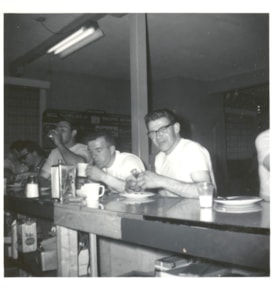 Brealfast at the 1965 Marathon. (Images are provided for educational and research purposes only. Other use requires permission, please contact the Museum.) thumbnail