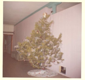 Christmas Tree at the Smithers Bowling Alley. (Images are provided for educational and research purposes only. Other use requires permission, please contact the Museum.) thumbnail