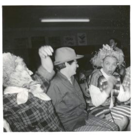 Group of 3 in Halloween costumes. (Images are provided for educational and research purposes only. Other use requires permission, please contact the Museum.) thumbnail