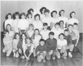 Group of Silverthorne School students in gym. (Images are provided for educational and research purposes only. Other use requires permission, please contact the Museum.) thumbnail