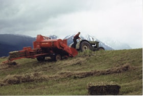 Baling hay on Morris Farm. (Images are provided for educational and research purposes only. Other use requires permission, please contact the Museum.) thumbnail
