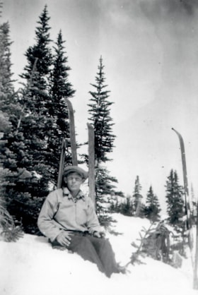 Chris Dahlie on Hudson Bay Mountain. (Images are provided for educational and research purposes only. Other use requires permission, please contact the Museum.) thumbnail