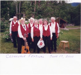 Just Us Band, Cedarvale Festival June, 17, 2000. (Images are provided for educational and research purposes only. Other use requires permission, please contact the Museum.) thumbnail