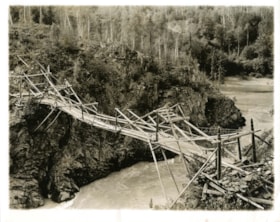 Photo of Hagwilget Bridge on Bulkley River. (Images are provided for educational and research purposes only. Other use requires permission, please contact the Museum.) thumbnail