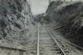 From a series of photos of the washout/train wreck on Lorne Creek near Pacific, BC. (Images are provided for educational and research purposes only. Other use requires permission, please contact the Museum.) thumbnail