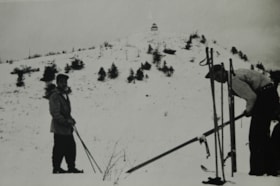 Joe Aida, John Ebert at Malkow Ski Hill, March 23, 1946. (Images are provided for educational and research purposes only. Other use requires permission, please contact the Museum.) thumbnail