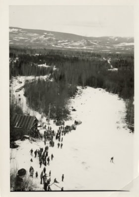 Photo of Malkow ski hill from top of hill. (Images are provided for educational and research purposes only. Other use requires permission, please contact the Museum.) thumbnail