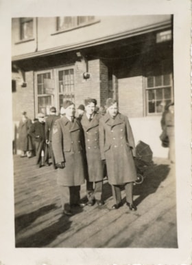 Unidentified men of the Royal Canadian Air Force, Smithers, B.C.. (Images are provided for educational and research purposes only. Other use requires permission, please contact the Museum.) thumbnail