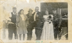 [Tobias?] Charlie, Josephine Charlie, Charlie Isadore, Jack Joseph,  Irene Foster, George Joseph, Smithers, B.C.. (Images are provided for educational and research purposes only. Other use requires permission, please contact the Museum.) thumbnail