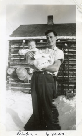John Goudy with daughter Linda. (Images are provided for educational and research purposes only. Other use requires permission, please contact the Museum.) thumbnail