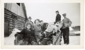 Group photo with sled. (Images are provided for educational and research purposes only. Other use requires permission, please contact the Museum.) thumbnail
