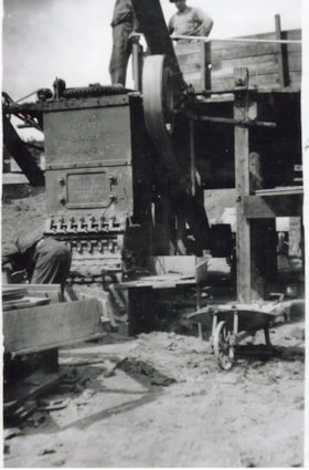 Axel Anderson's brick making machine. (Images are provided for educational and research purposes only. Other use requires permission, please contact the Museum.) thumbnail
