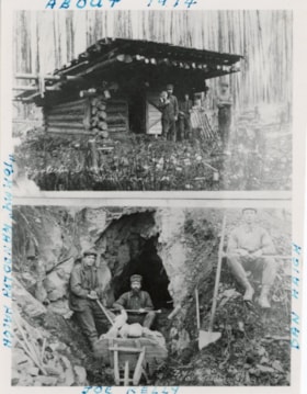 Prospectors of the Zyolectic Group of Mines, Smithers, B.C.. (Images are provided for educational and research purposes only. Other use requires permission, please contact the Museum.) thumbnail